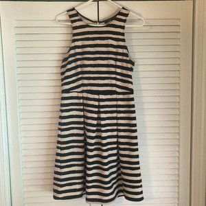 Super cute navy/cream striped dress